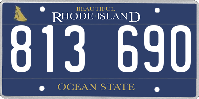 RI license plate 813690
