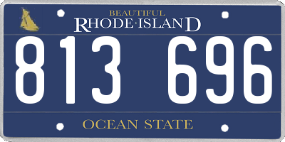 RI license plate 813696