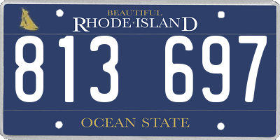 RI license plate 813697