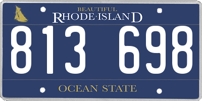 RI license plate 813698