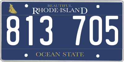 RI license plate 813705