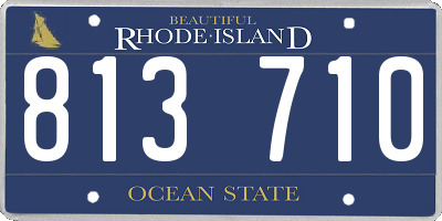 RI license plate 813710