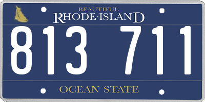 RI license plate 813711
