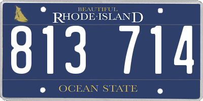 RI license plate 813714
