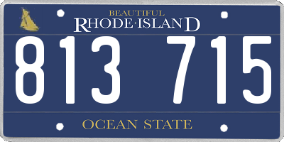 RI license plate 813715