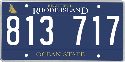 RI license plate 813717