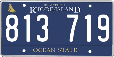 RI license plate 813719