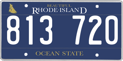 RI license plate 813720