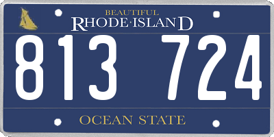 RI license plate 813724