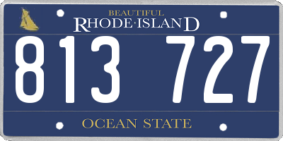 RI license plate 813727