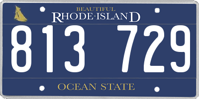 RI license plate 813729