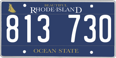 RI license plate 813730