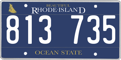 RI license plate 813735