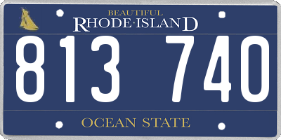 RI license plate 813740