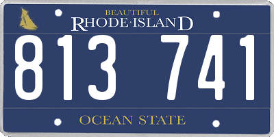 RI license plate 813741