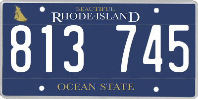 RI license plate 813745
