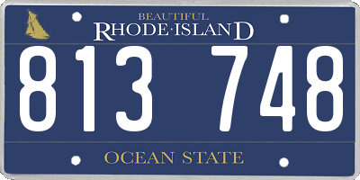 RI license plate 813748