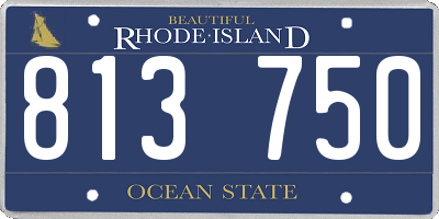 RI license plate 813750