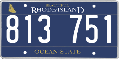 RI license plate 813751