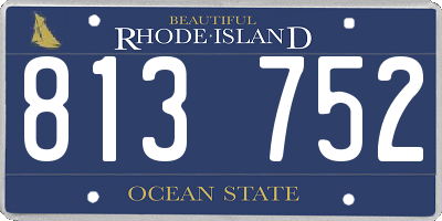 RI license plate 813752