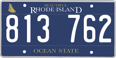 RI license plate 813762