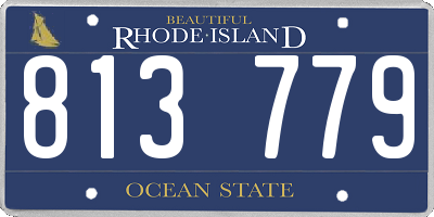 RI license plate 813779