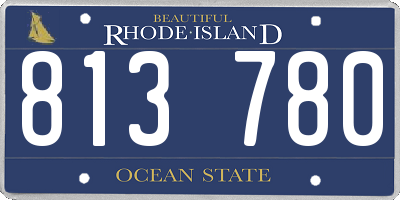 RI license plate 813780