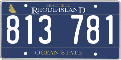 RI license plate 813781