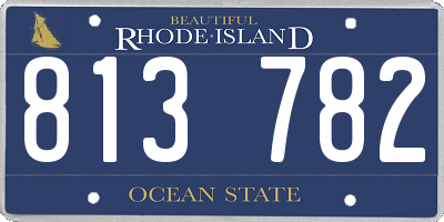 RI license plate 813782