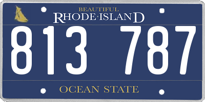 RI license plate 813787