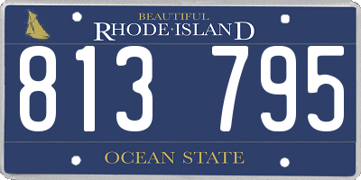RI license plate 813795
