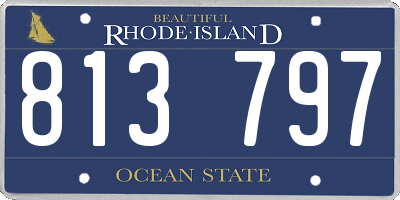 RI license plate 813797