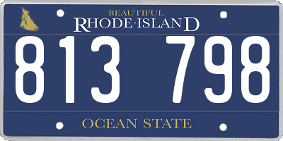 RI license plate 813798