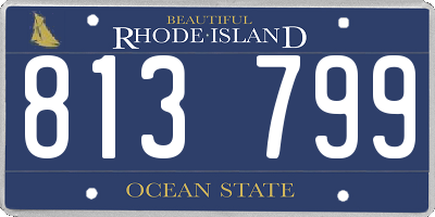 RI license plate 813799