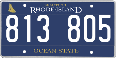RI license plate 813805