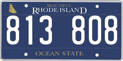 RI license plate 813808