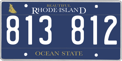 RI license plate 813812