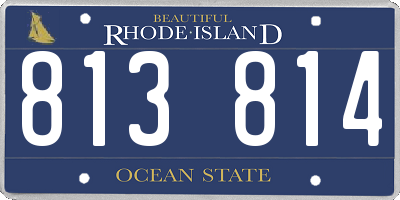 RI license plate 813814