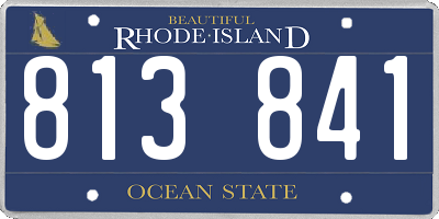 RI license plate 813841