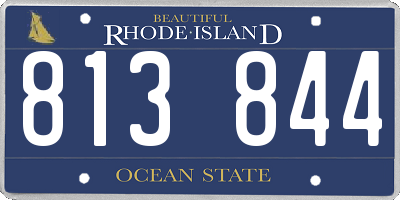 RI license plate 813844