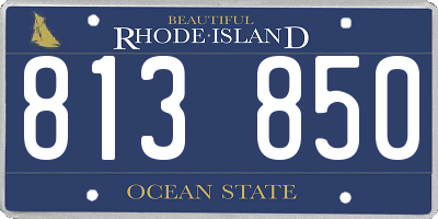 RI license plate 813850