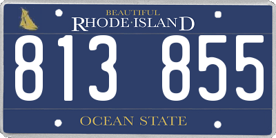 RI license plate 813855