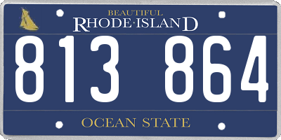 RI license plate 813864
