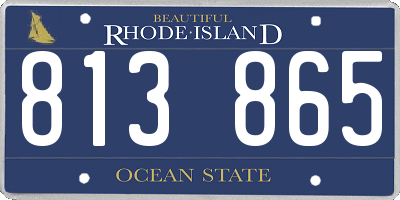 RI license plate 813865