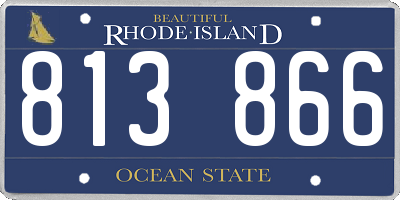 RI license plate 813866