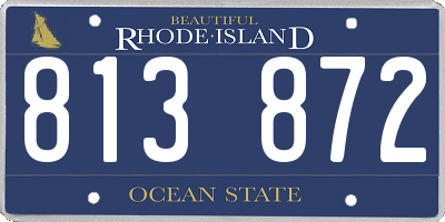 RI license plate 813872