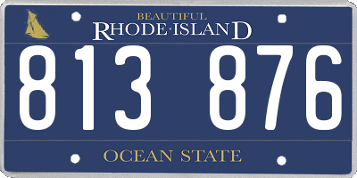 RI license plate 813876
