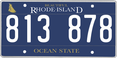 RI license plate 813878