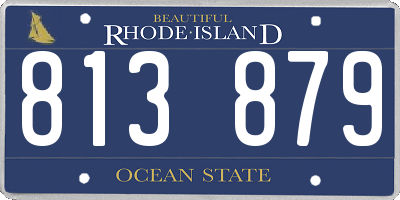RI license plate 813879