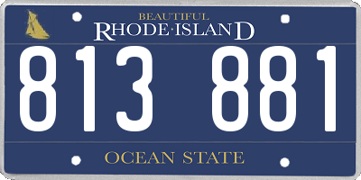 RI license plate 813881